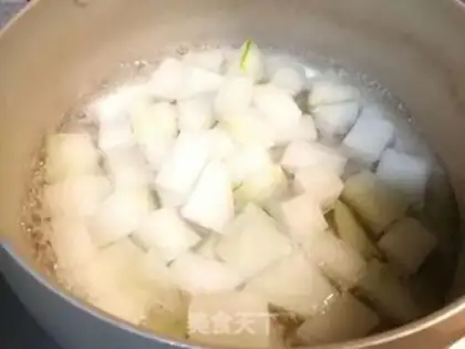 Make Ham flattened to cook a melon step 4
