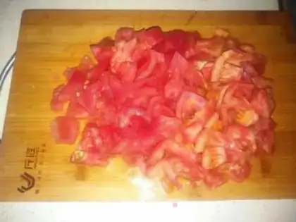 Make Red tomato egg dumplings step 3