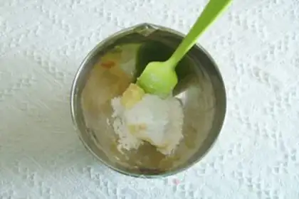 Make A pink, green strawberry cranberry step 1