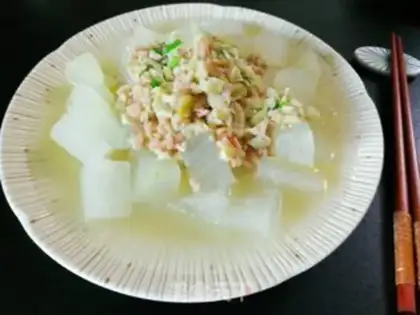 Make Ham flattened to cook a melon step 8