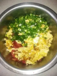 Make Red tomato egg dumplings step 7