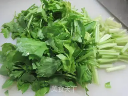 Make The peanut rice show, the fungus celery step 2