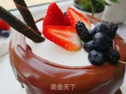 Make Chocolate noodle cake step 11