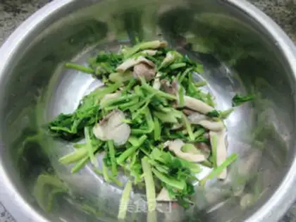 Make The peanut rice show, the fungus celery step 5