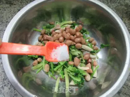 Make The peanut rice show, the fungus celery step 6