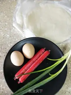 Make Egg ham pancakes step 0