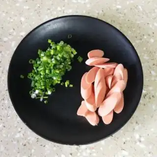 Make Egg ham pancakes step 1