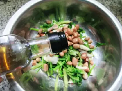 Make The peanut rice show, the fungus celery step 8