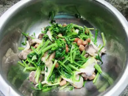 Make The peanut rice show, the fungus celery step 9