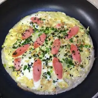 Make Egg ham pancakes step 7