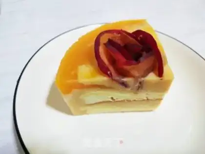 Make Bean beans, mango mousse cake step 12