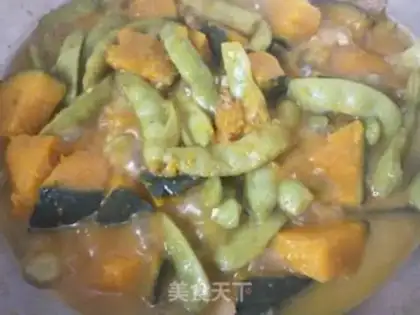 Make Pumpkin with beans step 7