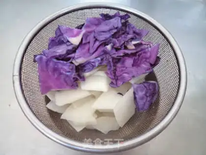 Make ♪ White radish and blue ♪ step 4