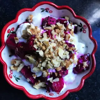 Make Old yogurt with dragon nuts step 7