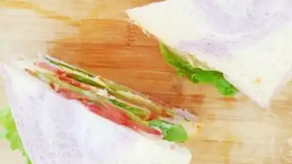 Make Egg ham sandwich step 10