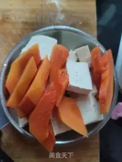 Make Fish-bone papaya tofu soup step 5