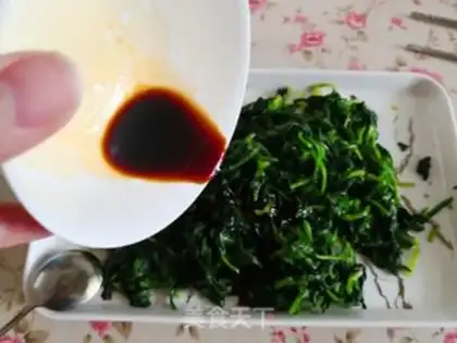 Make Spinach with a twirl step 4