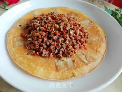 Make Meat tofu fried eggs step 8