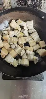 Make Spinach with peanut rice step 1