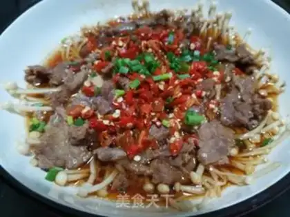 Make Golden fungus steam beef step 7
