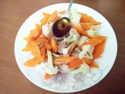Make The bouquet with carrots step 8