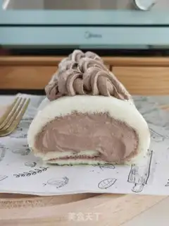Make An angel cocoa cream roll step 9
