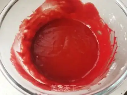 Make Red velvet olio cream roll step 1