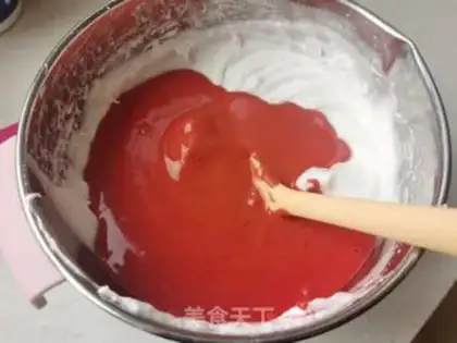 Make Red velvet olio cream roll step 4