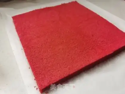 Make Red velvet olio cream roll step 7