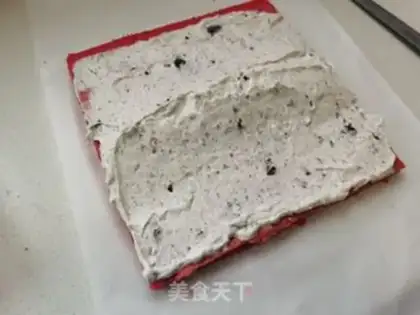 Make Red velvet olio cream roll step 8