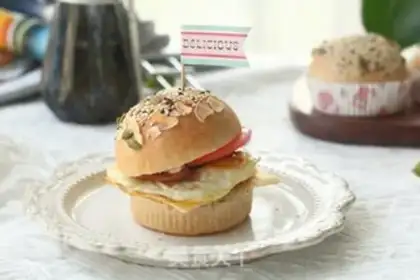 Make A low-fat whole wheat burger step 16