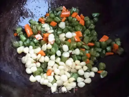 Make Soybean fried rice step 5