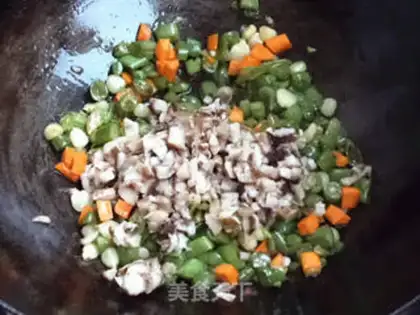 Make Soybean fried rice step 6