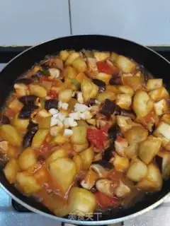 Make Tomato mushroom fried eggplant step 3