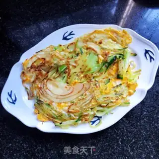 Make cucumber onion eggcake step 8