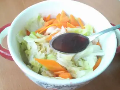Make A cabbage with carrots step 8