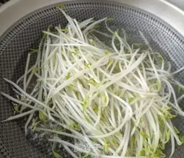 Make Egg-skin green bean sprouts step 3