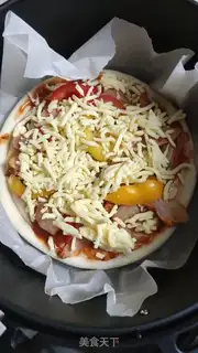 Make Family chicken pizza step 8