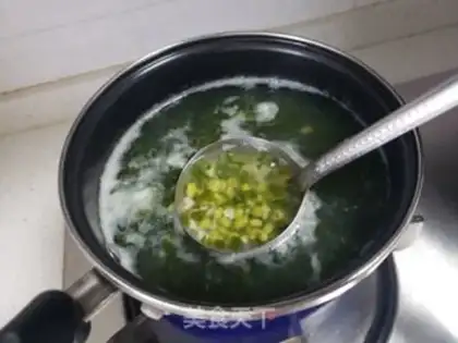 Make The green bean congee step 5