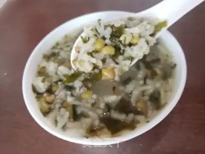 Make The green bean congee step 8