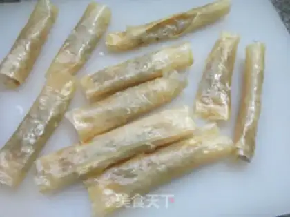 Make Shrimp tofu rolls step 9