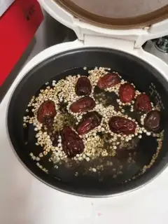 Make Red bean rice date water step 7