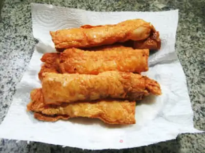 Make Shrimp tofu rolls step 11