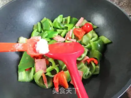 Make Three peppers for roasted ham step 5