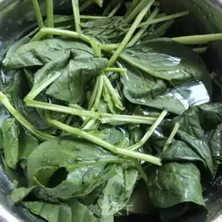Make A spinach mix fan step 0