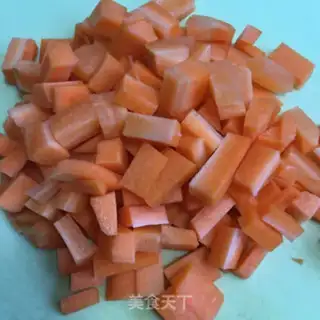Make Carrots, peas, shrimp step 1