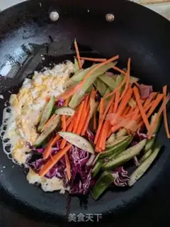 Make Eggs and vegetables step 1