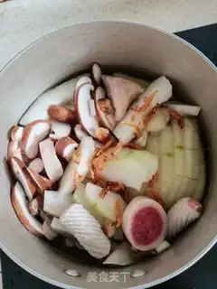 Make Snack mushrooms and melon rice soup step 2
