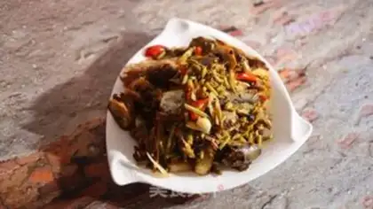 Make Dried fish with beans step 6