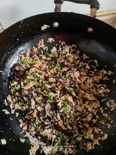 Make Vegetable egg fried rice step 3